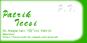 patrik tecsi business card